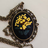 Embroidered cameo