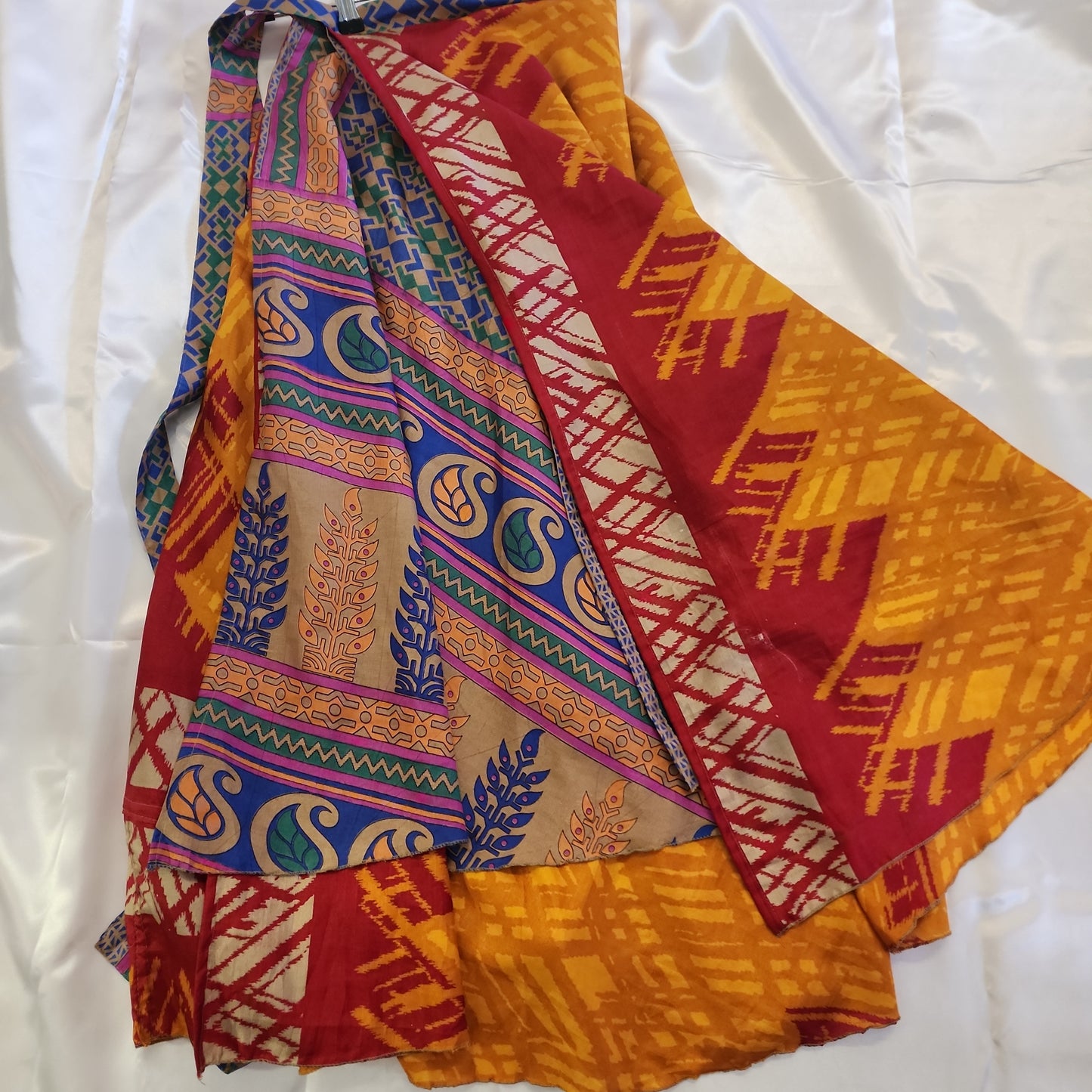 Long Sari wrap skirt