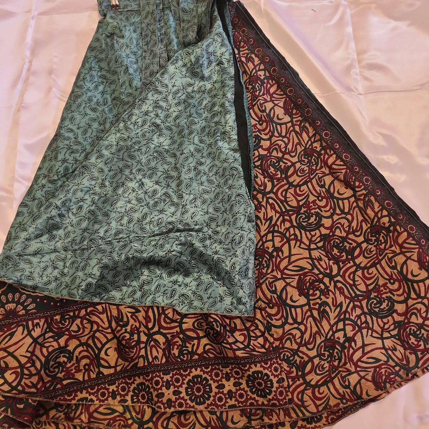 Long Sari wrap skirt