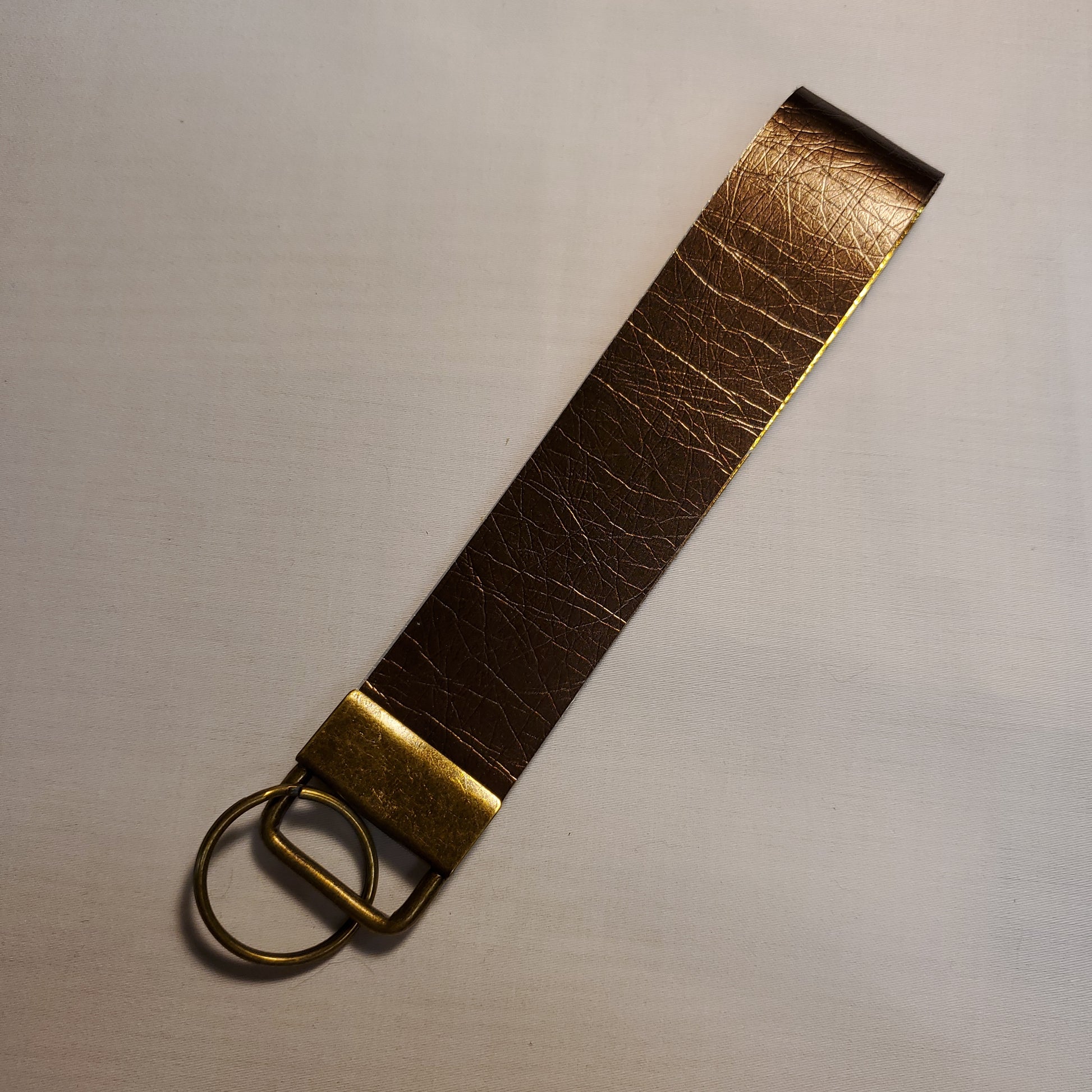 Faux leather key fob