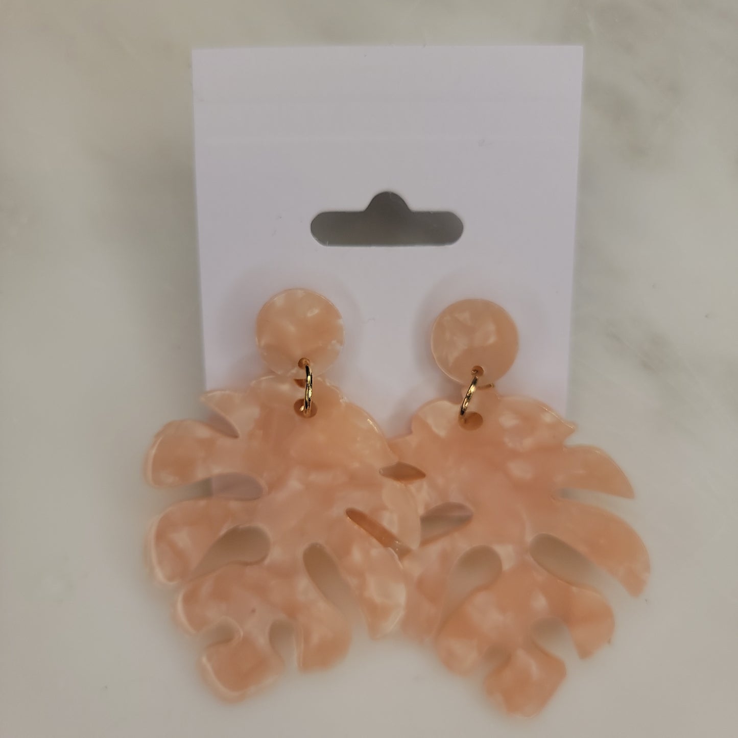 Resin leaf earings