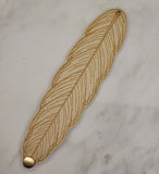 Leather feather braclet