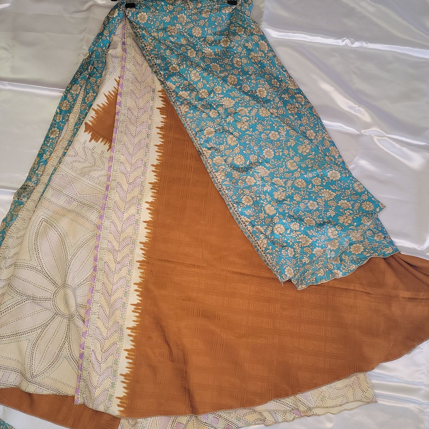 Long Sari wrap skirt