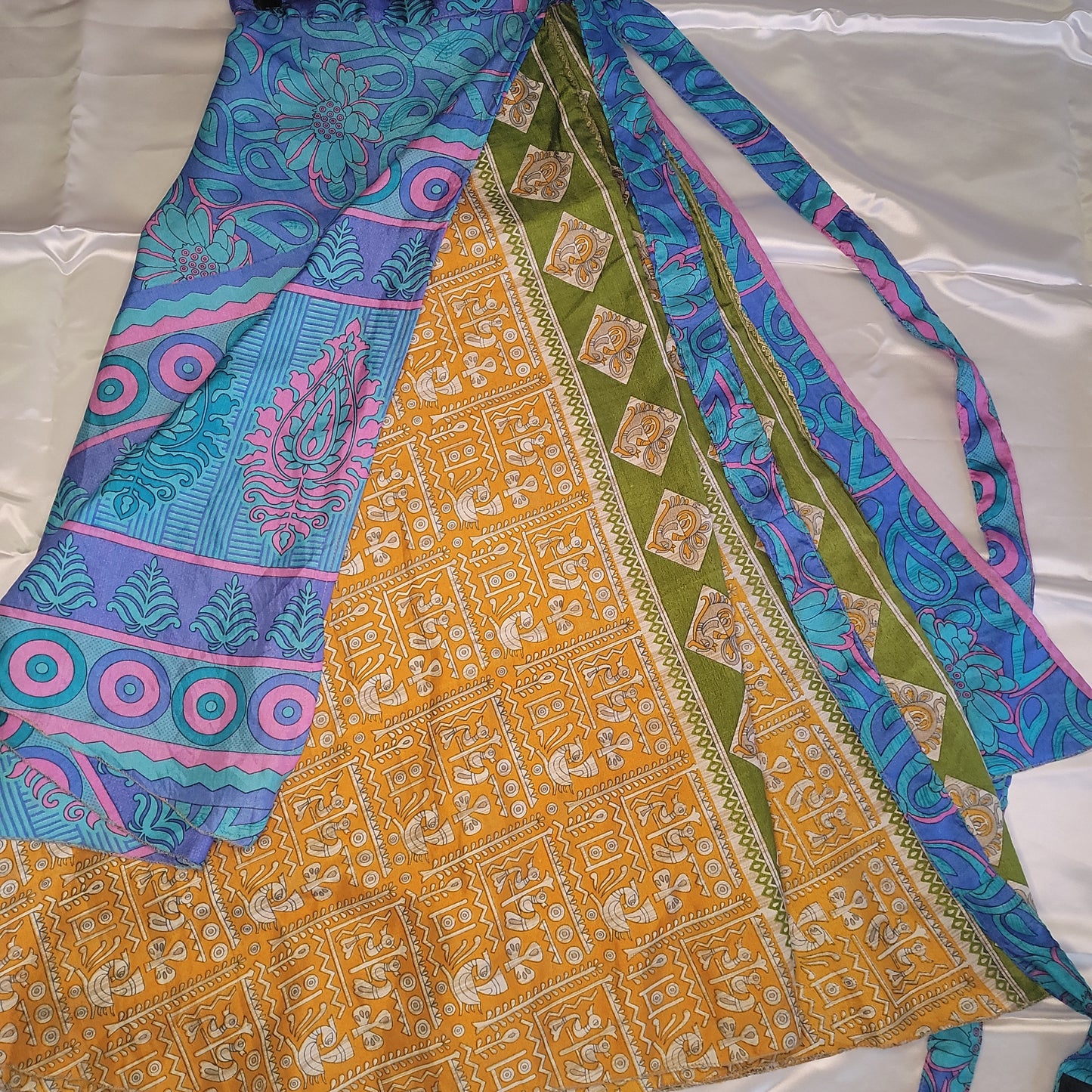 Long Sari wrap skirt