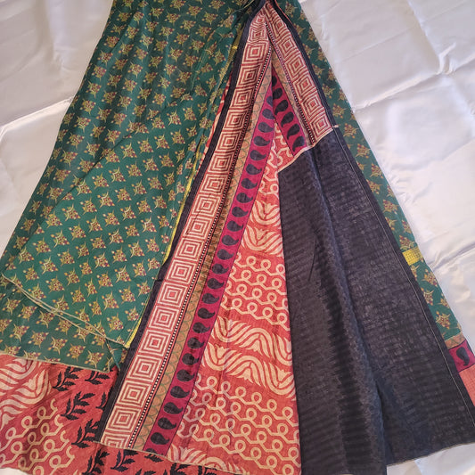 Long Sari wrap skirt