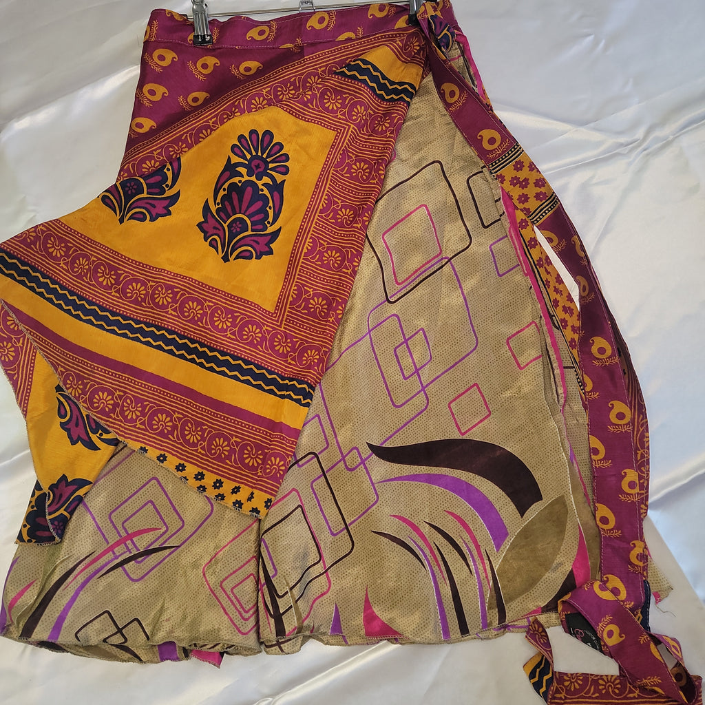 Medium length Sari wrap skirt
