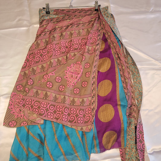 Medium length Sari wrap skirt