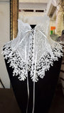 Lace collar  with ribbon lace up tie